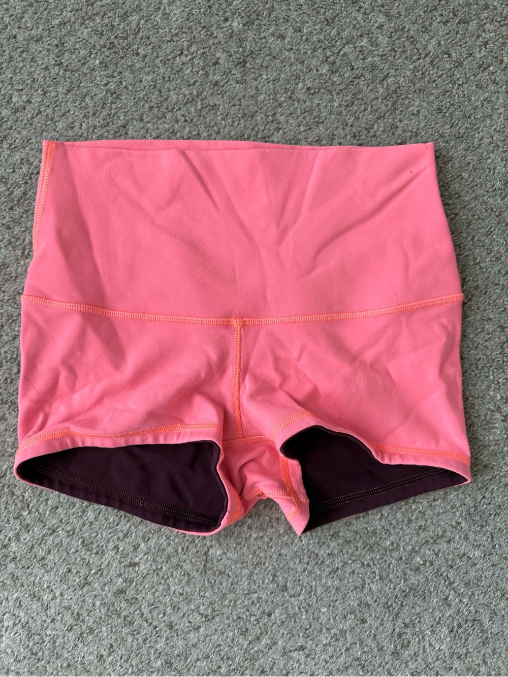 lululemon athletica Coral Pink High-Rise Workout Shorts